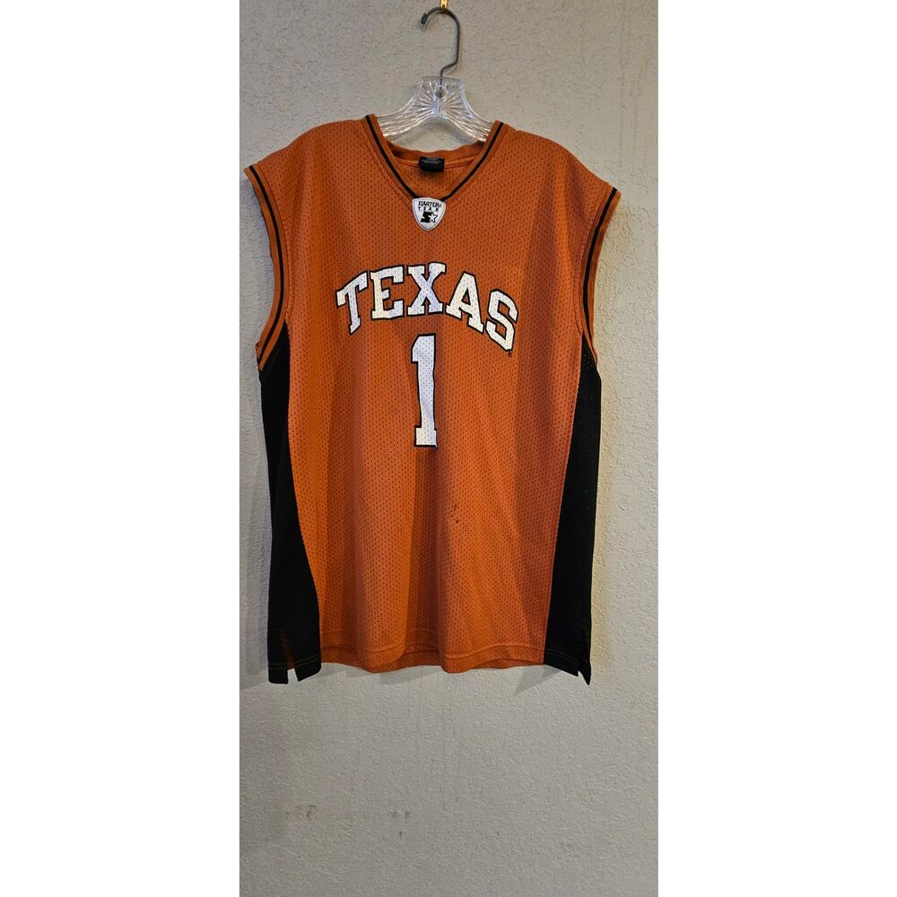 Vintage Starter TEXAS Longhorns Orange Sleeveless Jersey Football Mens XL‎